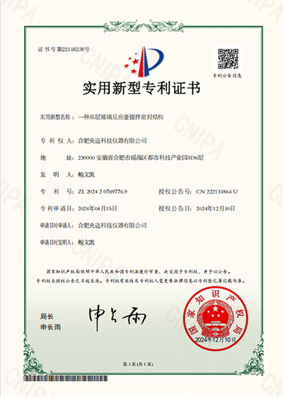 Certificat de brevet de structure de joint d