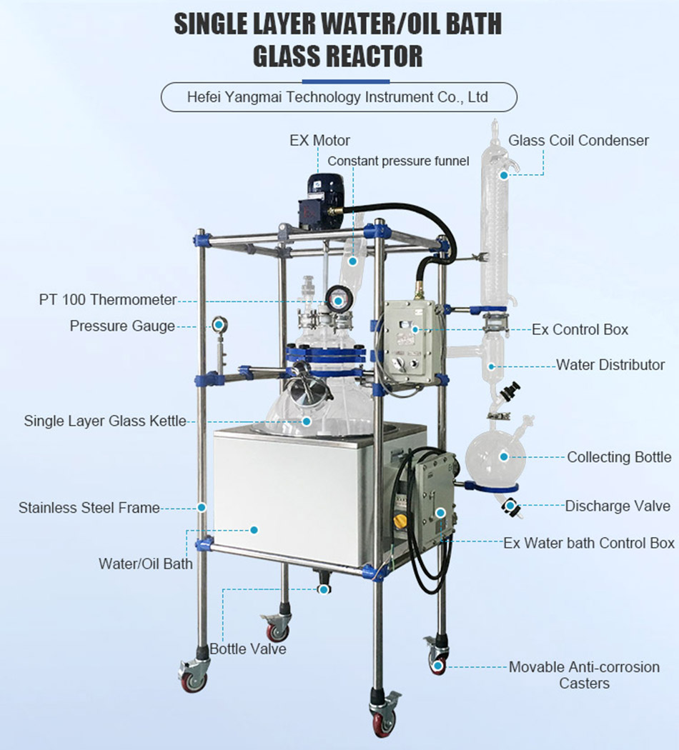 50L Spherical Glass Reactor